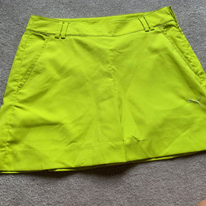 PUMA Yellow Golf Skirt